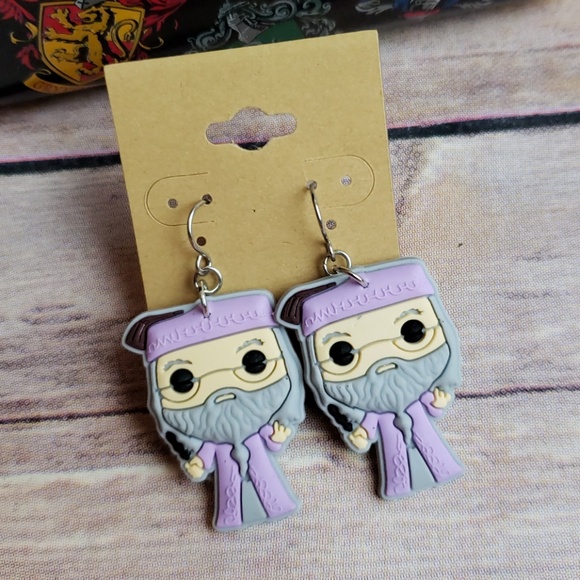 New Dumbledore Harry Potter Dangle Earrings - Picture 1 of 5